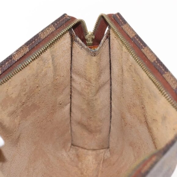 LOUIS VUITTON Damier Ebene Poche Toilette 26 Pouch N47543 LV Auth 148767 - Picture 14 of 15